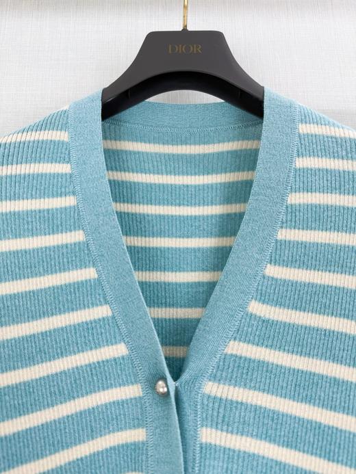 TY321- Dior  25  春夏新款条纹V领针织开衫(PG*MM) 商品图9
