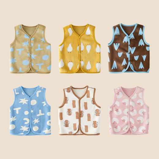 棉花堂秋冬双面针织儿童猫猫马甲——FA52258 任意2件起购 单拍不发 商品图5