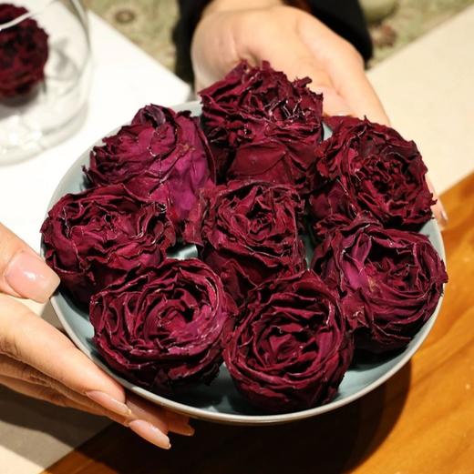 法国🇫🇷引进品种【头茬冻干墨红玫瑰】✅“花青素王者”​ ​ ✅花农清晨纯人工采摘​​ ✅冻干技术高还原，喝一口满口花香 商品图3