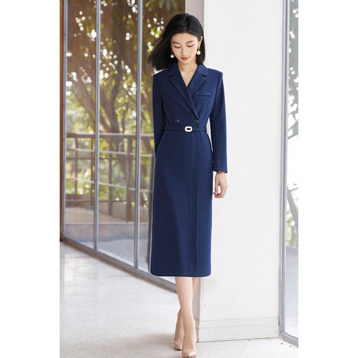 剩S 米思阳2026春季知性通勤风修身连衣裙商务OL修身显瘦中长款西装裙女4311 商品图4