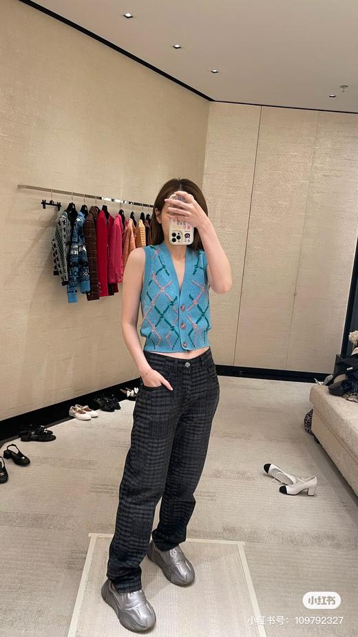 TY322- 香奈儿24A 手工格纹牛仔长裤 (PG*MM) 商品图3