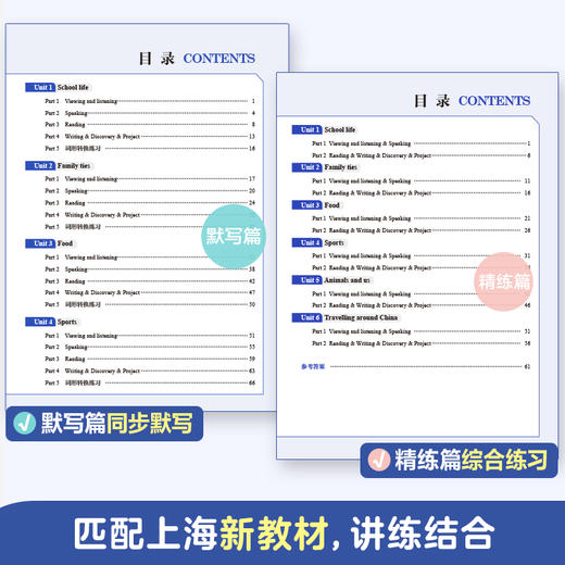 【匹配新教材】沪上优学初中英语词汇默写与精练 六年级上册七年级上册 上海专版 初一初二 商品图1