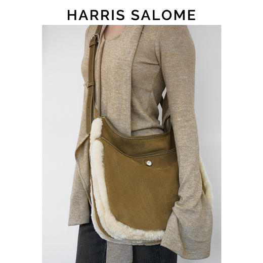 Harris Salome磨砂系列帆船包弯月设计大容量托特包 商品图9