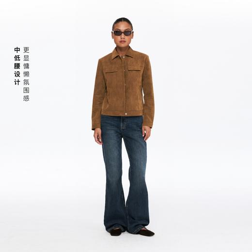 oneup复古洗水弹力喇叭牛仔裤 商品图1