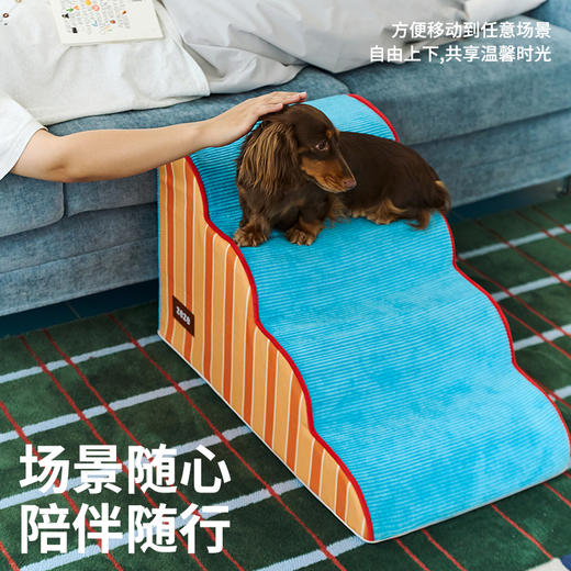 zeze加高复古条纹宠物楼梯（薄荷树莓）-B（包邮） 商品图4