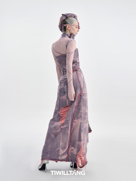 TIWILLTANG启世录“布达佩斯”网纱牛仔搭配套装女抹胸半裙两件套 商品图2