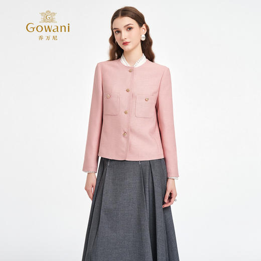 乔万尼2025秋新品法式优雅经典立裁小香风外套ED3B209 商品图3