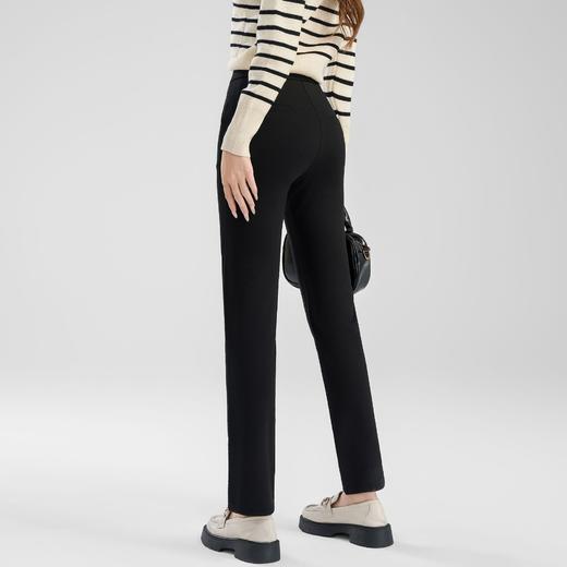 【加绒烟管裤】秋冬新款锦棉直筒小黑裤烟管休闲裤 商品图3