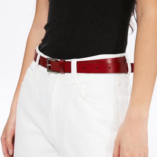 oneup头层全牛皮方头皮带（男女同款） 商品图3