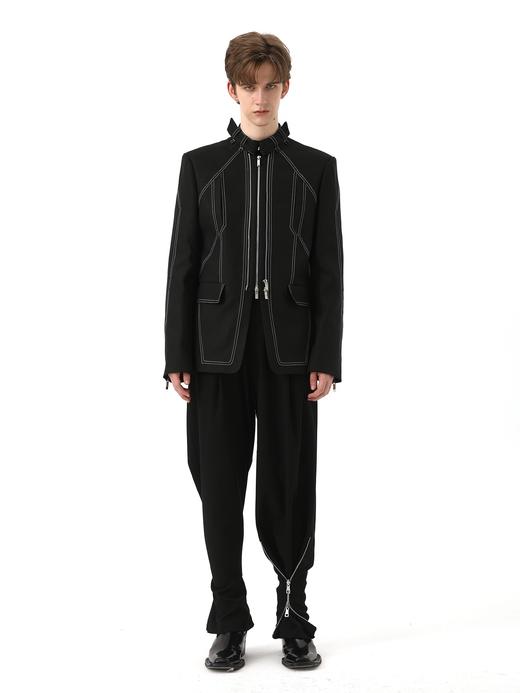 TIWILLTANG启世录 FUEL 时装原创线迹撞色双拉链先锋结构夹克外套 商品图1