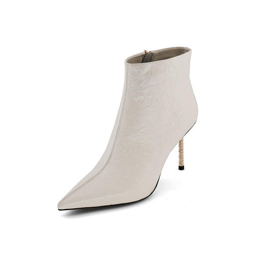 Westory2025年冬季极简尖头高跟靴通勤宴会百搭短靴W25DS85291 商品图9