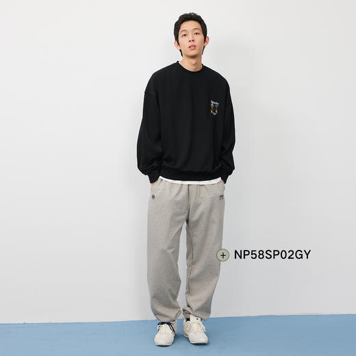 潮牌【博物馆系列】彩色绣线涂鸦印花长袖卫衣宽松舒适NP57ST45 商品图1