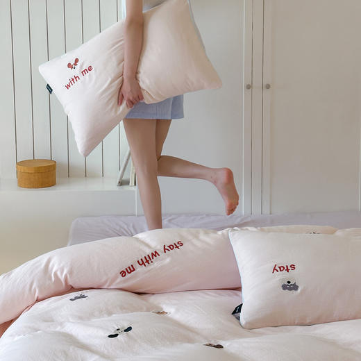 【大人小孩都抢着睡的套件】全棉双层纱软萌糯叽叽四件套 超柔贴身亲肤套件 商品图7