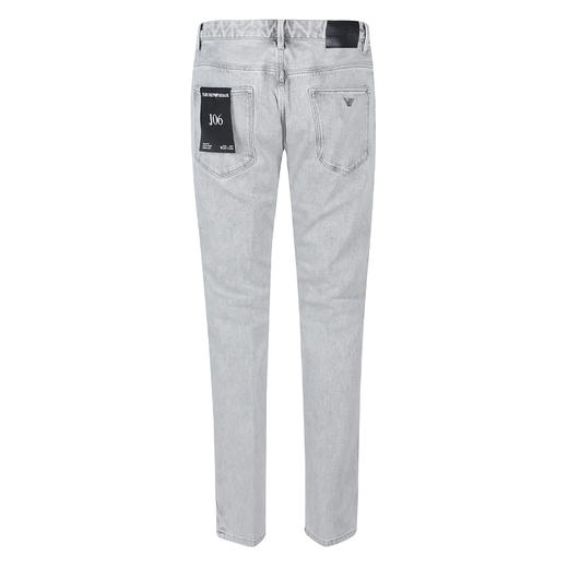 EMPORIO ARMANI 阿玛尼 男士徽标贴片牛仔裤 灰色 EM000121 AF17494 M8002 商品图1