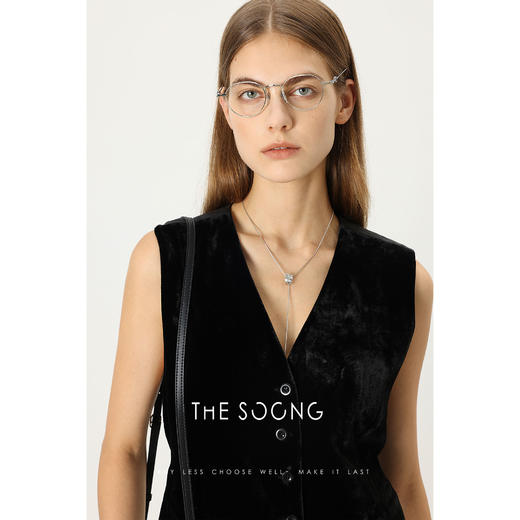 THESOONG/涟漪流光风 桑蚕丝马甲女丝绒西装叠穿坎肩高级感秋HWMJ7533 商品图2