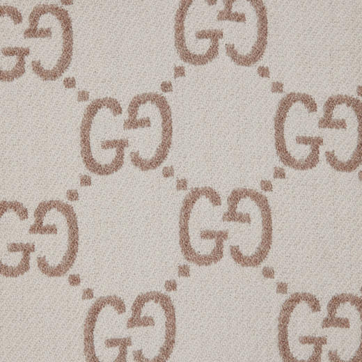 GUCCI 古驰 女士GG羊毛提花斗篷 米色 817831 3G200 9165 商品图1