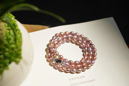 砚宝3年经典｜金属香芋色珍珠项链 商品图2