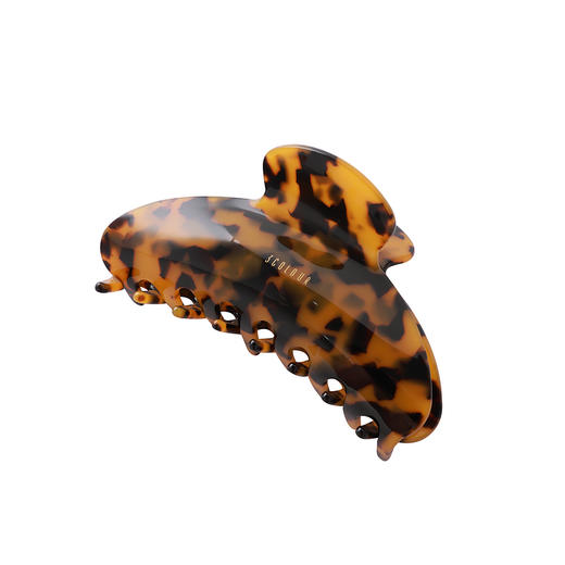 三彩2025新款玳瑁纹醋酸带抓发夹轻奢老钱风通勤约会精致法式头饰 商品图1