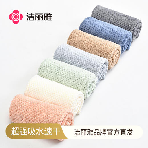 洁丽雅 菠萝格干发帽  洗头包头巾 加厚柔软浴帽 超强吸水速干 48小时发货 商品图0