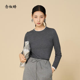 【商场同款】CNK5913 “ miu系双层领针织衫 ”直身包容显瘦 好搭配假两件针织衫