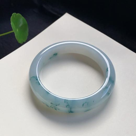 高货飘花翡翠手镯 传家宝温润圆满中式翡翠手镯49625031809H（一口价） 商品图1