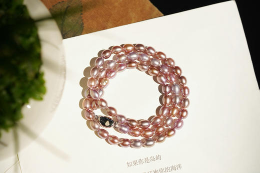 砚宝3年经典｜金属香芋色珍珠项链 商品图8