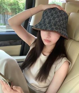 MJ04-GUCCI GG 经典 logo  帆布渔夫帽 (COCO)