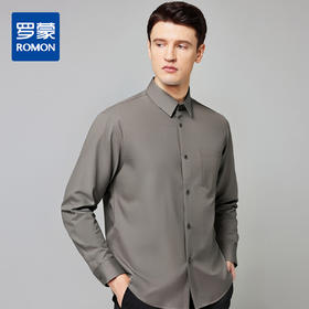 罗蒙春秋款长袖衬衫男士时尚百搭休闲舒适男士长袖衬衣
