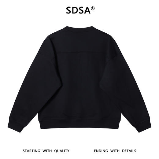 SDSA男士秋冬新款痞帅男装撞色刺绣字母印花圆领卫衣百搭时尚上衣 商品图5