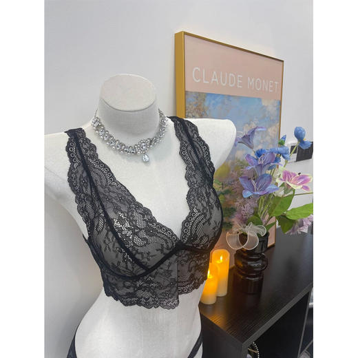 【GZ】无忧购49元2件龙心同款高奢蕾丝内衣薄款性感文胸（截单后7天发货) 商品图5