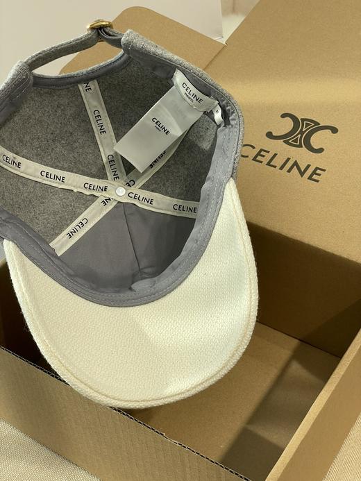 MJ47-赛琳 Celine 官网羊毛拼色棒球帽 毛呢料(COCO) 商品图11