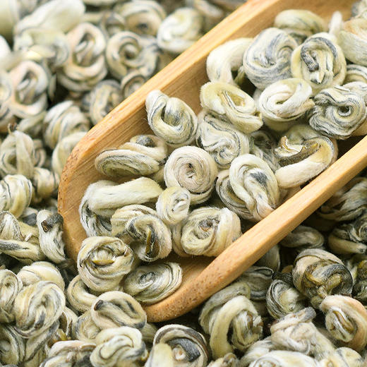 心选丨【支持试饮不满意全额退】六窨嫩芽国家地理保护标志产品广西横县茉莉花茶玉螺赠送礼品袋（125g*2罐） 商品图5