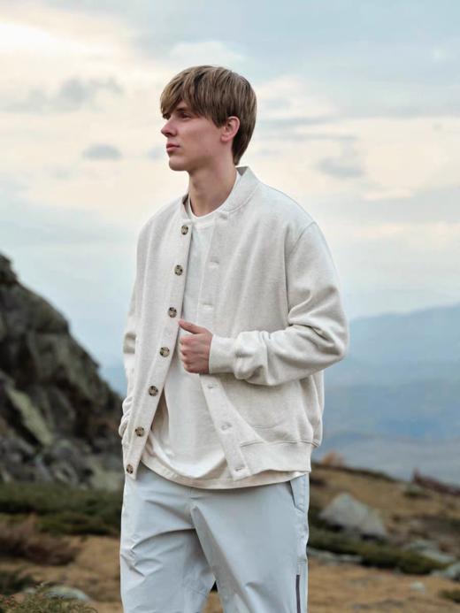 Evistub/E-4DWY936/抓绒自发热保暖纽扣开衫 商品图3