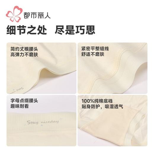 都市丽人内裤人棉内裤女士平角内裤女内裤宽版包覆内裤LKH5T7 商品图6