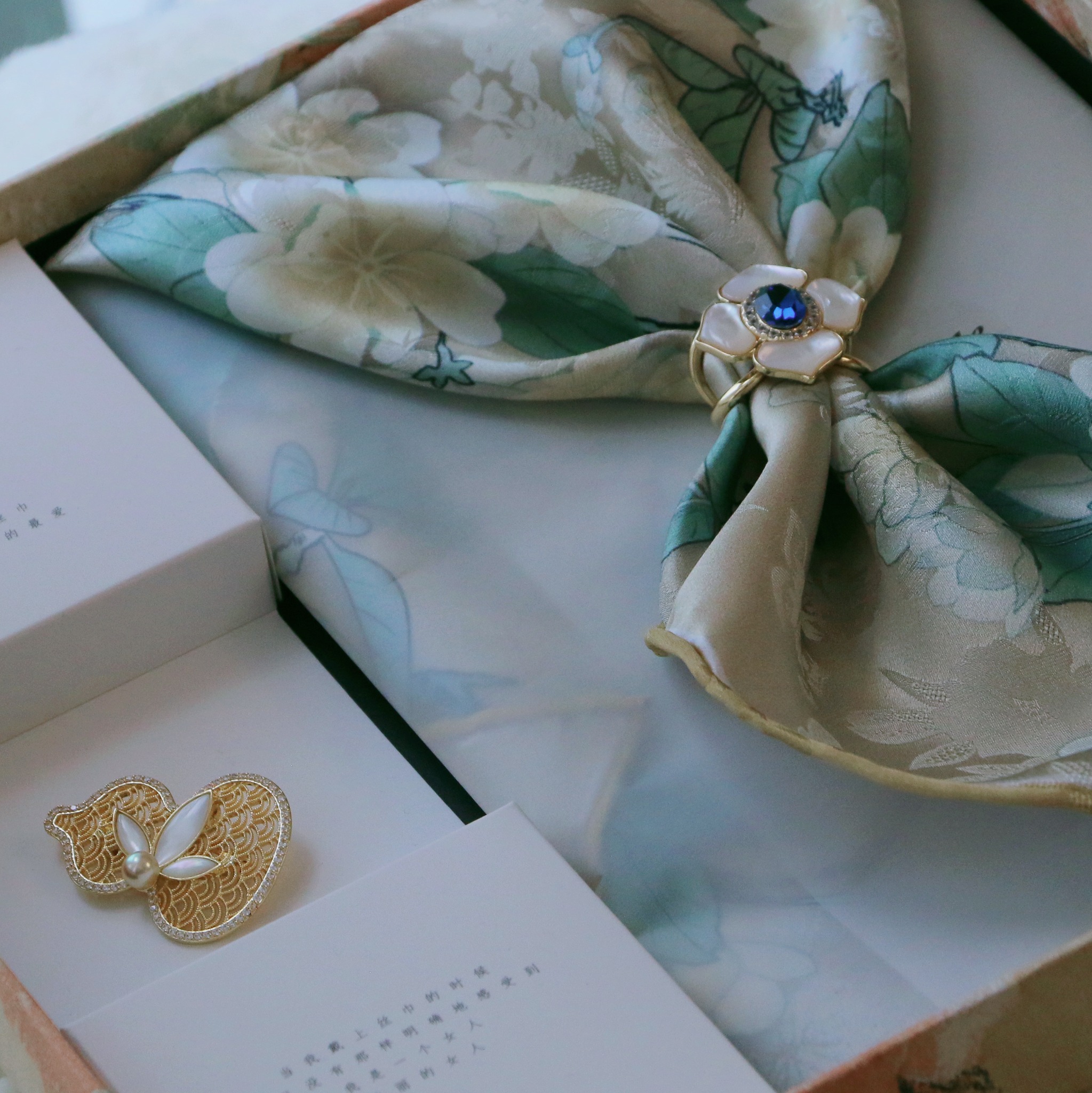 【甄珠贝】丝巾礼盒组合套装