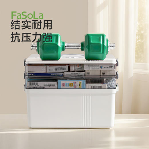 FaSoLa药品收纳箱家庭装家用药箱大容量多层大号收纳盒医疗急救箱 商品图6