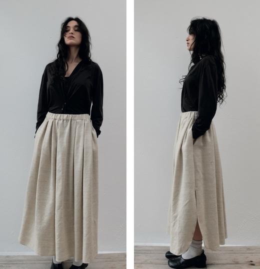 elsa esturgie麻色半裙 商品图6