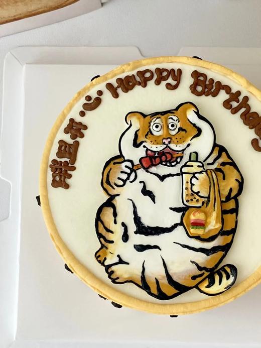 多款式~虎哥虎虎生威手绘小动物卡通蛋糕-低糖处理无添加 商品图1