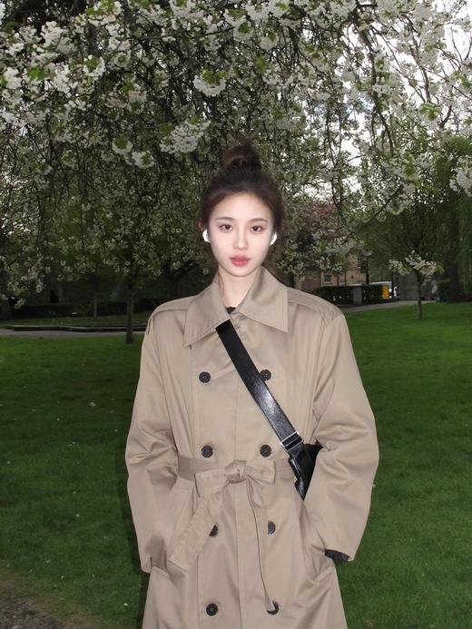 TY320-迪奥 纯色翻领双排扣长袖大衣 女款 米色(PG*MM) 商品图0