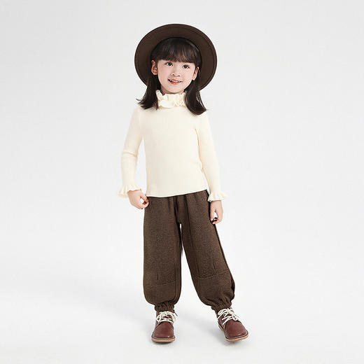 笛莎Deesha 童装女童裤子2025冬新款女童运动休闲束脚卫裤 商品图2