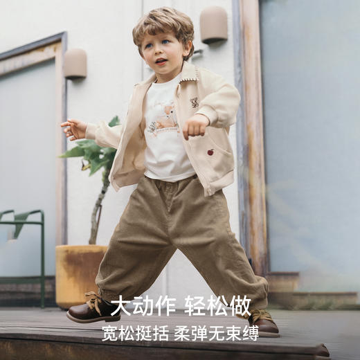 【宝宝服饰】嫚熙童装儿童裤子秋季灯芯绒长裤男女童裤子 商品图3