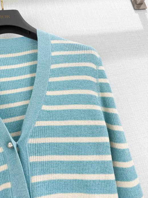 TY321- Dior  25  春夏新款条纹V领针织开衫(PG*MM) 商品图8