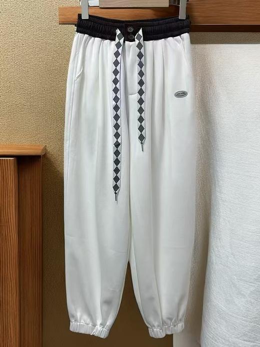 冰点价！仅限11.11！退货勿拍【秋上新】两粒扣菱形格腰带束脚休闲卫裤-喜出 商品图5