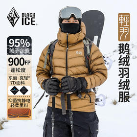 冬季新品黑冰900蓬羽绒服男户外防寒保暖轻量鹅绒连帽外套8604