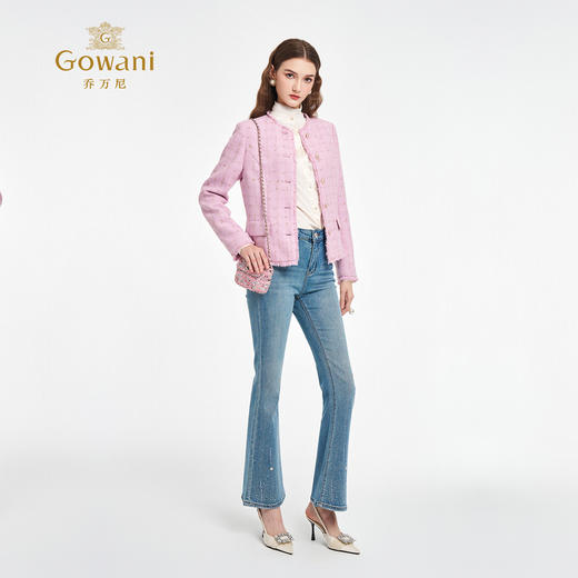 乔万尼2025新品经典粗花呢小香风通勤外套ED3B309 商品图3