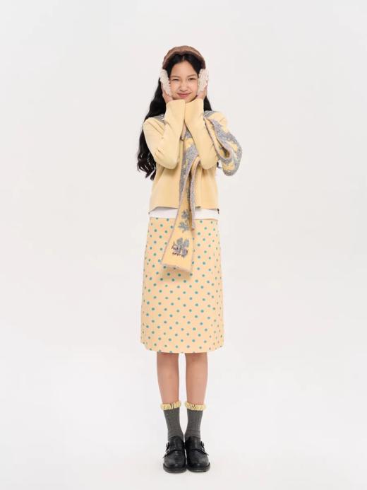 heris/H53117/波点印花 立裁分割微喇 直筒显瘦百搭半裙 商品图1