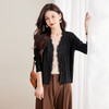 假两件套装宽松显瘦上衣，外套V领薄针织开衫CC-16-9507 商品缩略图1