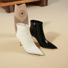 Westory2025年冬季极简尖头高跟靴通勤宴会百搭短靴W25DS85291 商品缩略图0