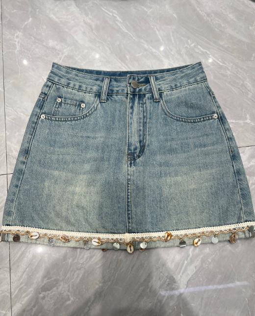 【门店同款】ENJOY夏季贝壳饰边牛仔短裙 162894553 商品图0