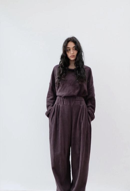 elsa esturgie石墨灰棉阔腿裤 商品图4